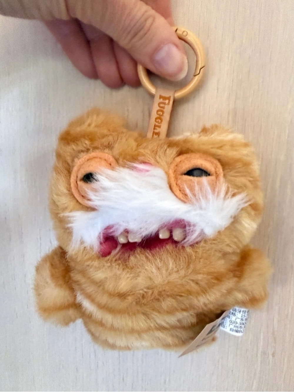 New Fuggler Alley Cats Plush Bag Charm Stinkface Orange Tabby Keychain Plush 5"